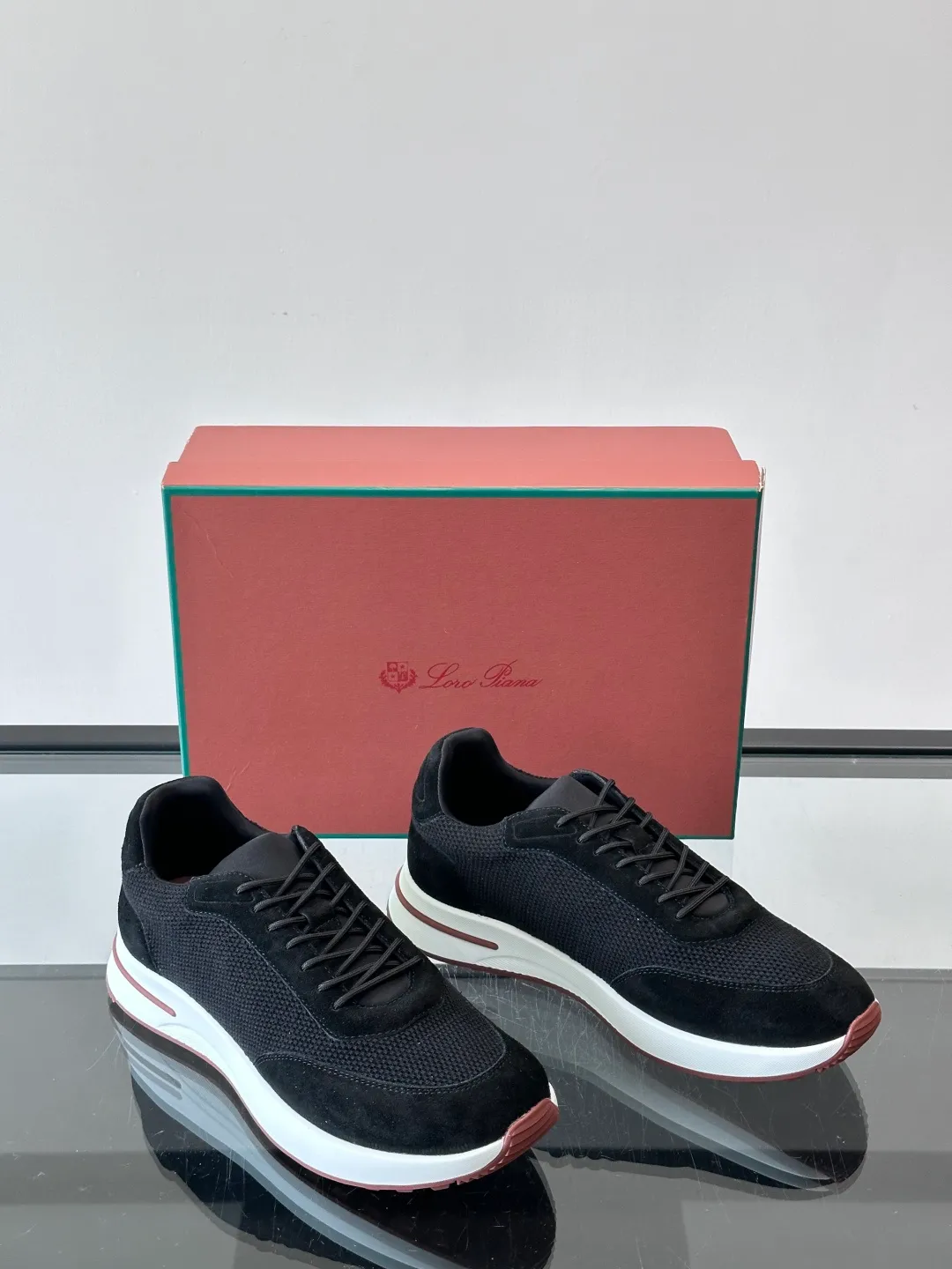Men's men's shoes 💰p580 "Loro men's shoes 💰pian＊" Week End Walk series sports shoes, using exclusive raw materials, mesh upper + suede stitching, breathable and comfortable, rubber soles with strong grip, suitable for commuting and casual outings. Low-key high-end gray tone, versatile suit or casual wear, size: 39-44 (customized at 38.45.46)